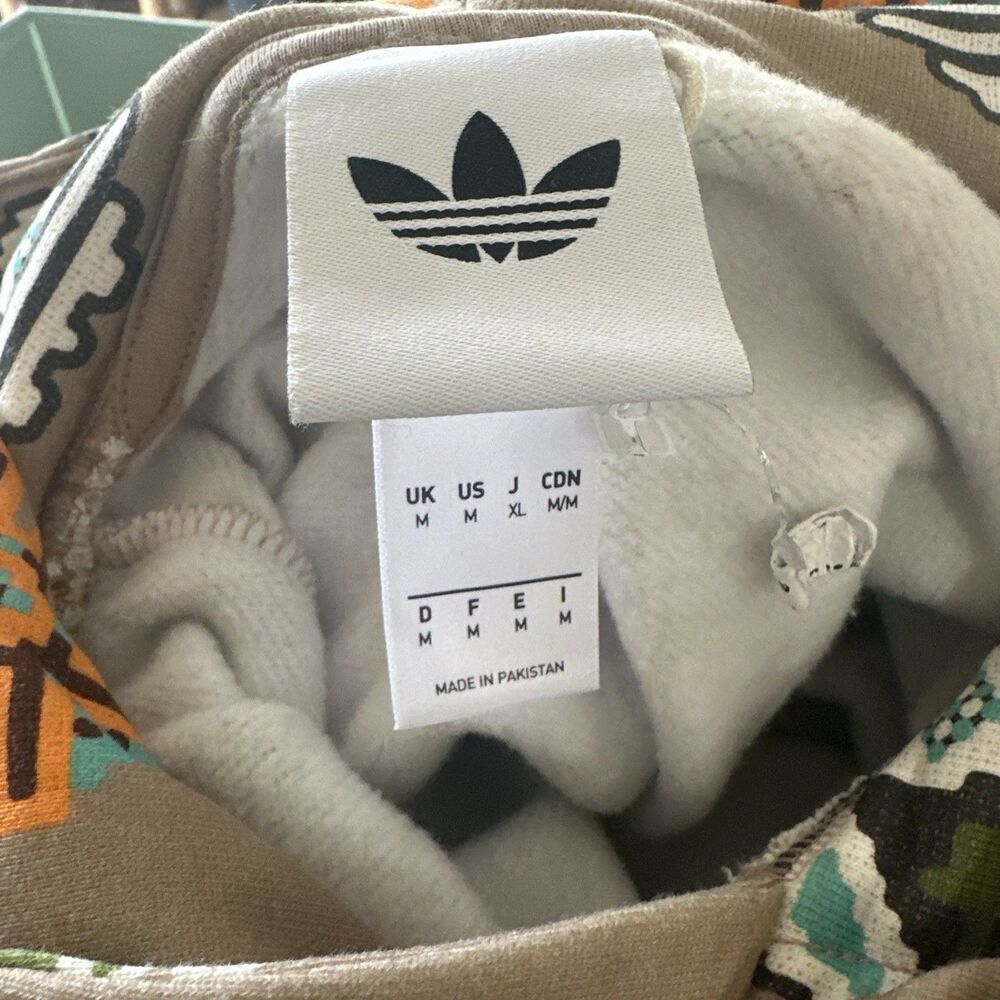 Adidas Men’s Originals Tile Allover Hoodie Trace Khaki Southwest JW1084 Medium - Picture 6 of 8